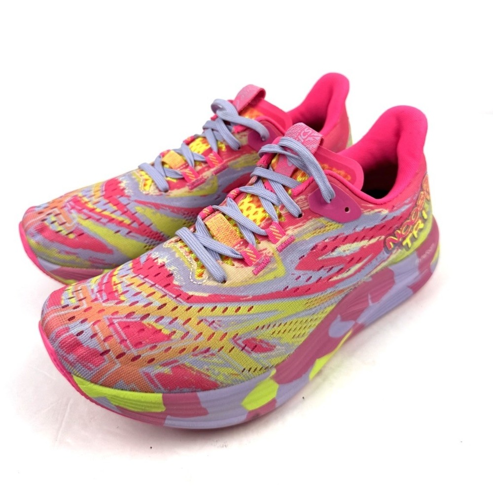 Asics Noosa Tri 15 Sneakers 7 Hot Pink Safety Yellow Barbie Core Lace Up Running